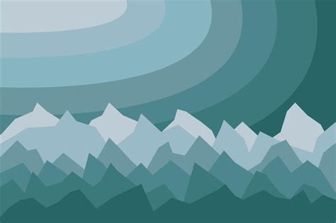 Premium Vector Landscape With Mountains And Forest Abstract Landscape