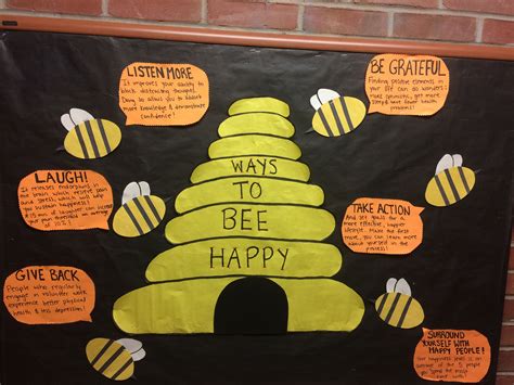 ra ca res life college bulletin board spring ways to bee happy bee theme college