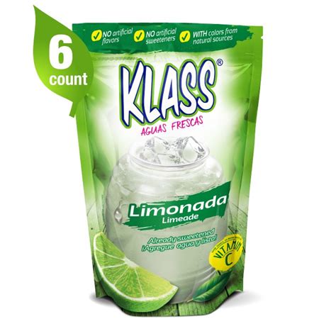 Klass Powdered Drink Mix Limeade 141 Oz 6 Packs