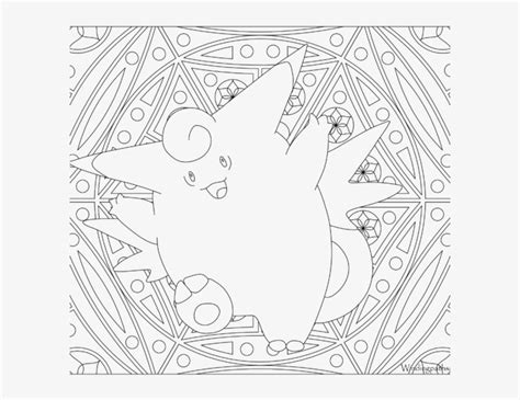 Pokemon Clefable Coloring Pages Printables Free Pokem