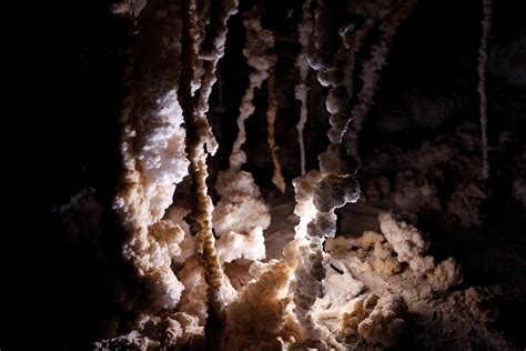 Salt Formations Are Seen Inside The Malham Cave Which Israeli