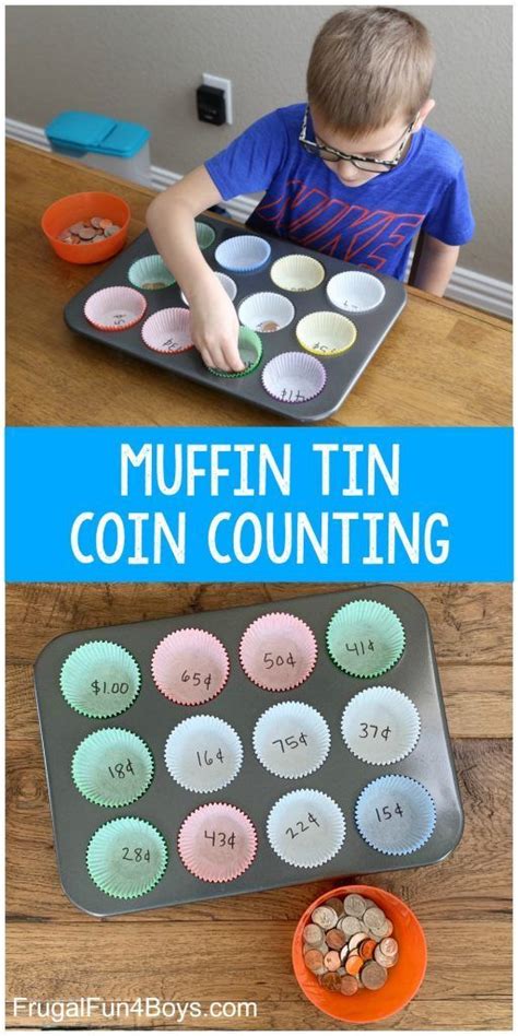 Muffin Tin Coin Counting Activity - Frugal Fun For Boys and Girls