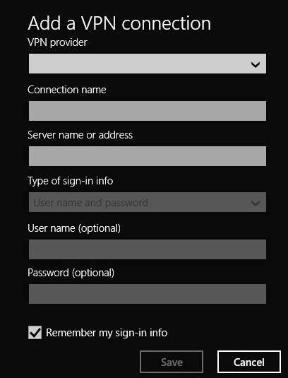 A vpn form will open. How To Create Virtual Private Network Profile In Windows 8