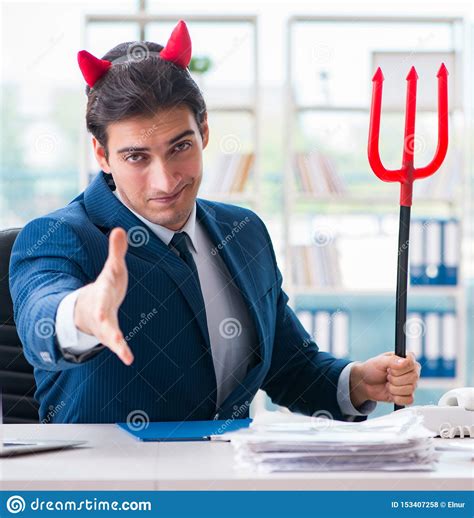 Devil Angry Businessman In The Office Stock Photo Image Of Corporate