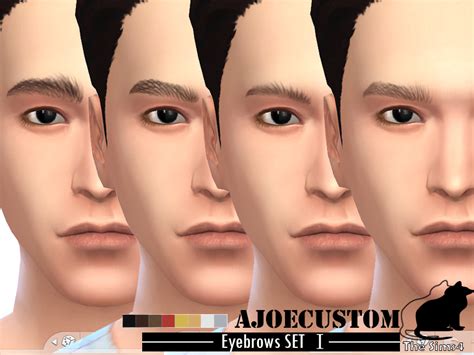 The Sims Resource Ajoecustom Male Eyebrows Set