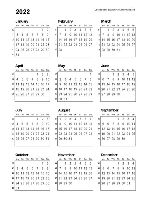 46 Printable Monthly Calendar For 2022 Images All In Here