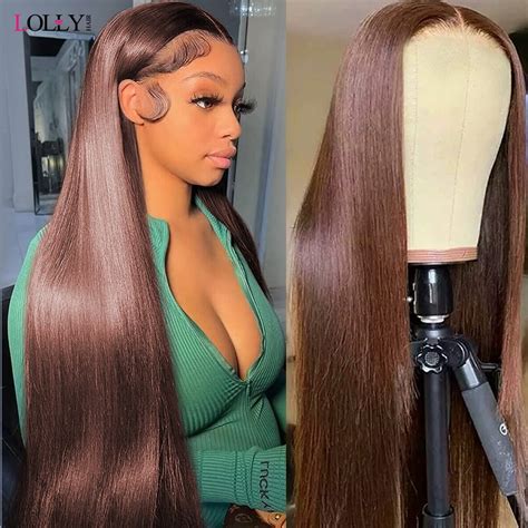 Inch Hd Lace Wig X Human Hair Chocolate Brown Lace Front Wig