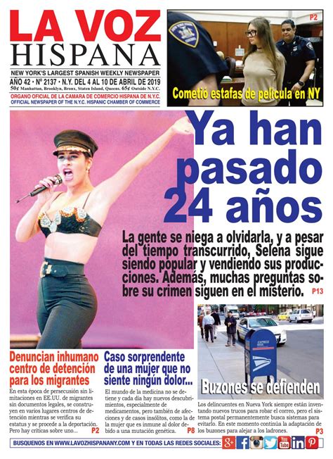 La Voz Hispana Newspaper Edición 2137 Del 4 Al 10 De Abril Del