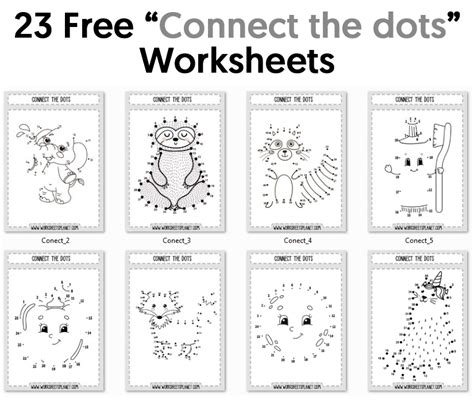 Connect The Dots Worksheets For Kids Dot To Dot Drawings