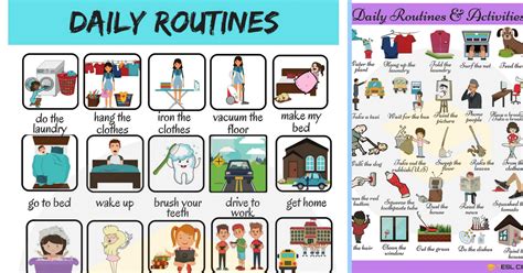 Daily Routines Useful Words To Describe Your Daily Activities • 7esl