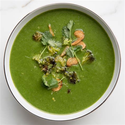 Spinach Broccoli Soup With Garlic And Cilantro Recipe Bon Appétit