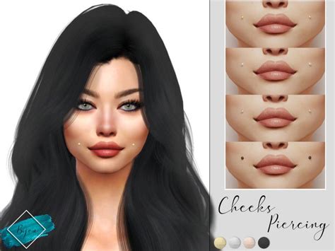 4 Swatches Found In Tsr Category Sims 4 Female Piercings Cheeks