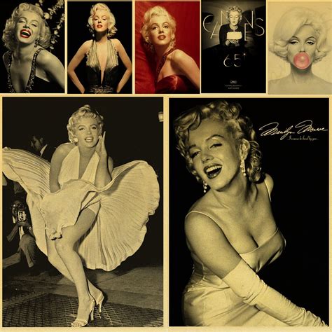 Vintage Classic Marilyn Monroe Poster Cafe Bar Home Decor Painting