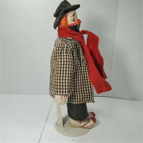 Heritage Dolls Accents Heritage Dolls Porcelain Red Skelton Hobo Clown With Stand Made In