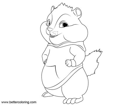 Theodore Chipmunk Coloring Pages Coloring Pages