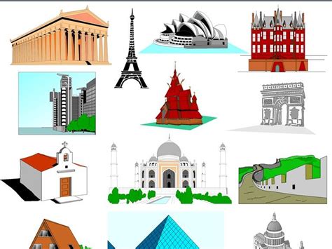 Famous Landmarks Of The World Clip Art Teaching Resources