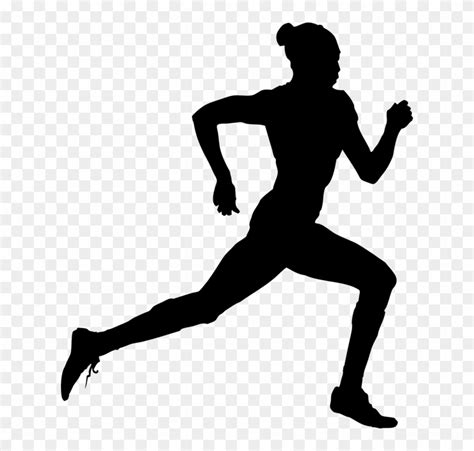 Runner Run Running Woman Runner Athlete Sport Silhouette Track Field Clipart Hd Png