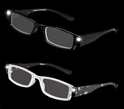 Black Framed Led Reading Glasses Presbyopic Adults Glasses With Led Light Power Ebay