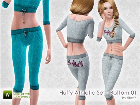 The Sims Resource Fluffy Athletic Set Yaa