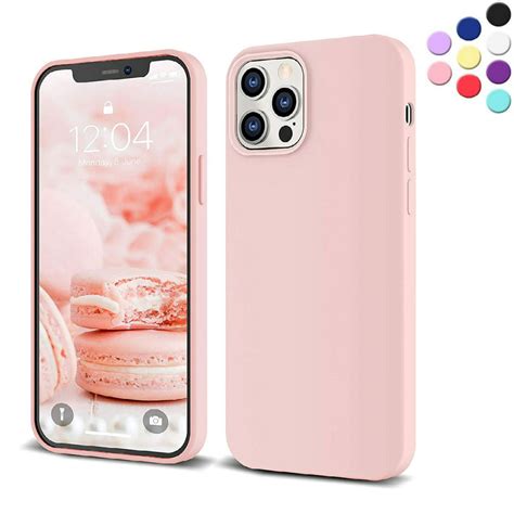 Silicone Case For Iphone 12 Pro Max Shock Absorbent Raised Edge
