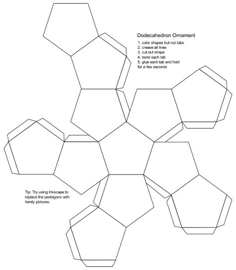 printable dodecahedron template