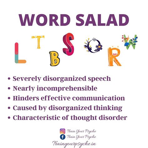 Word Salad Disorganized Thinking Words Thought Disorder Effective