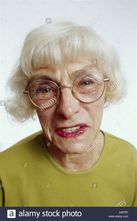 Old Lady Making A Funny Face Stock Photo 143239 Alamy