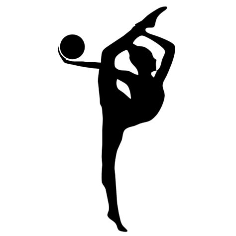 rhythmic gymnast silhouette vector illustration free svg