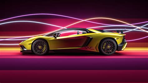 Wallpaper Alex Vatavu Colorful Car Lamborghini Aventador Vehicle