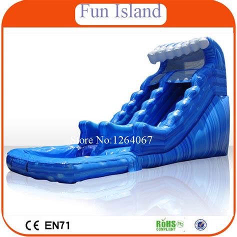 Commercial Inflatable Water Slide With Pool Made Of Pvc Tarpaulin From Guangzhou Inflatable