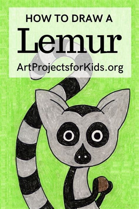 Easy How To Draw A Lemur Tutorial And Lemur Coloring Page Lemur Art