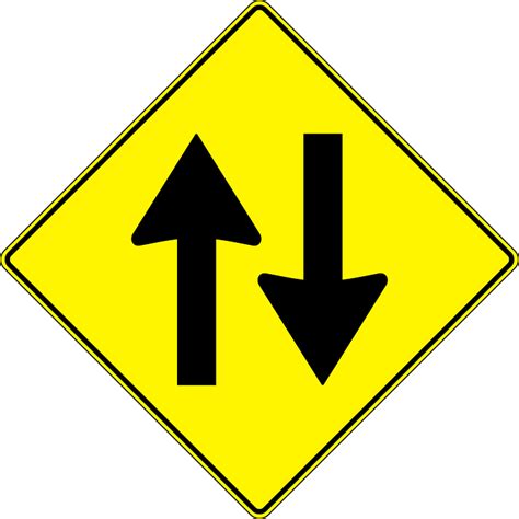 Download Two Way Street Traffic Signs Royalty Free Vector Graphic