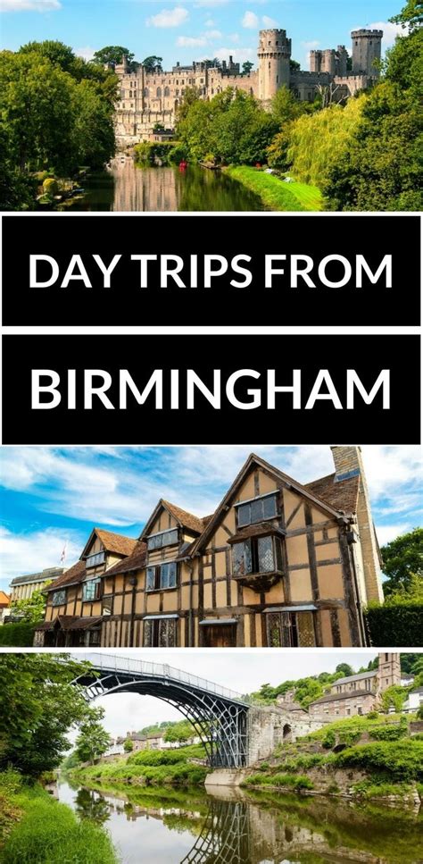 Some Buildings And Water With The Words Day Trips From Birmingham On It