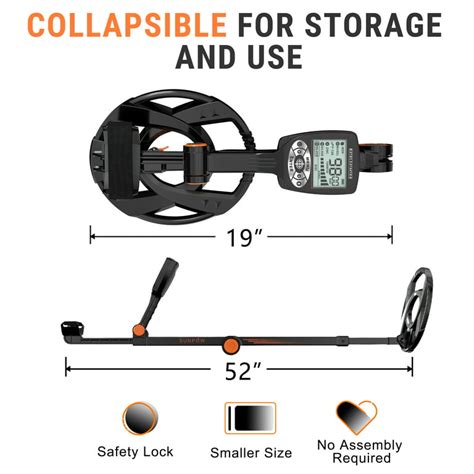 Sunpow Foldable Metal Detector For Adults Professional Waterproof