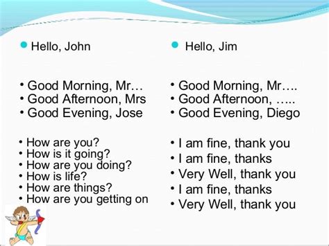 Greeting And Responses