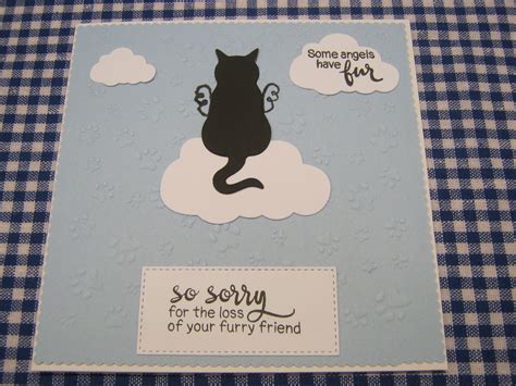 Handmade Loss Of Your Pet Cat Sympathy Card Pet Sympathy Cards Pet
