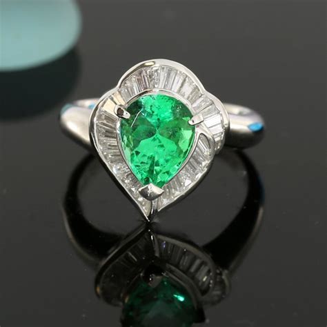 Emerald Diamond Ring A Extraordinarily Clear Emerald Of Catawiki