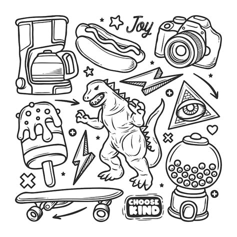 Premium Vector Stickers Hand Drawn Doodle