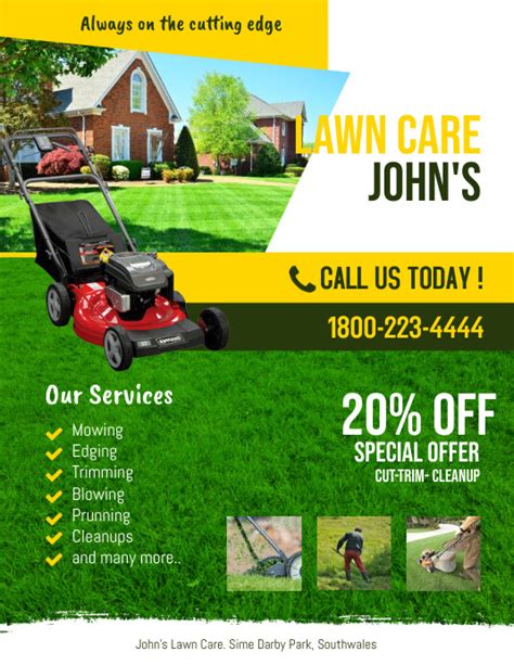 lawn service flyer template postermywall