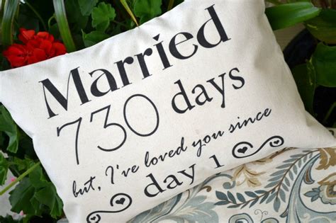 2nd wedding anniversary cotton gifts for wife. Personalized pillow Cotton anniversary gift for her gift ...