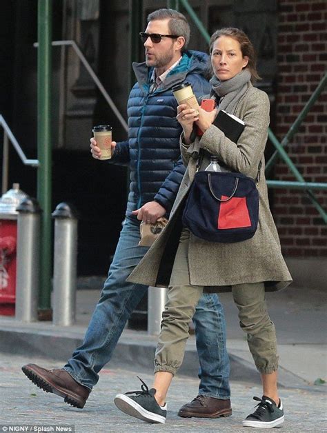 Christy Turlington And Edward Burns Grab Coffee On Chilly New York Day