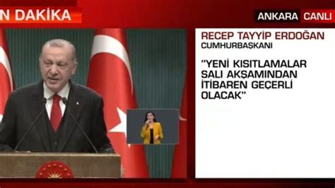 Cumhurbaşkanı Erdoğan Yeni Korona Tedbirlerini Açıkladı Hafta Sonu Tam