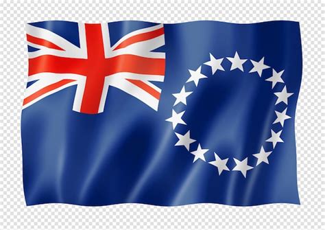 Bandeira Das Ilhas Cook Isolada Em Branco Psd Premium