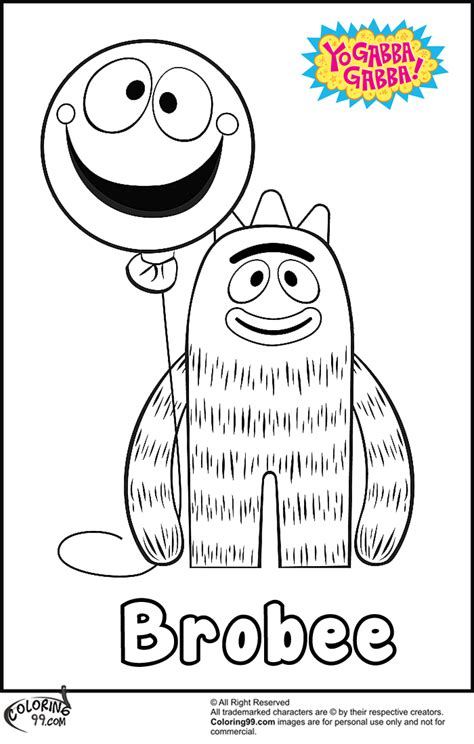 Brobee Yo Gabba Gabba Coloring Pages | Team colors
