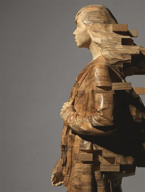 These Pixilated Wooden Sculptures Are A Visual Puzzle