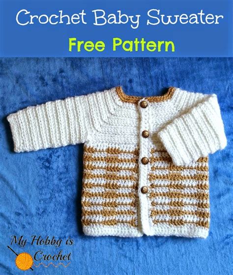 Crochet Unisex Baby Sweater Heartbeat Free Crochet Pattern With Tutorial