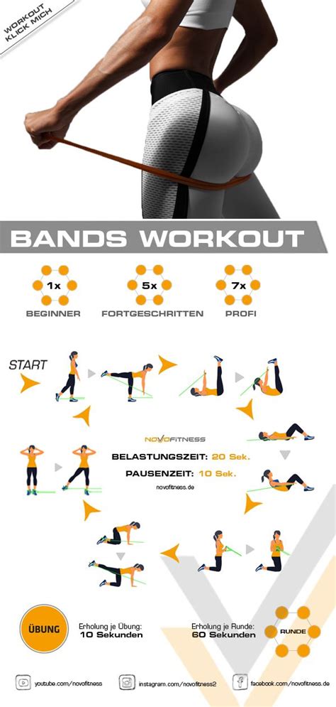 25 Übungen Mini Bands Band Workout Übungen Fitness Trainingsplan