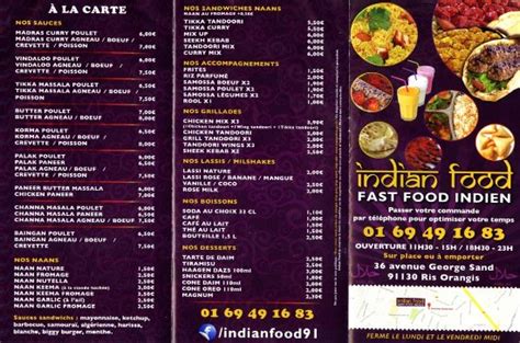 Indian food menu authentic india restaurant dish. menu 1 - Picture of Indian Food, Ris-Orangis - Tripadvisor