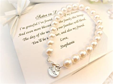 Shabby chic personalised heart keepsake box special gift for special sister on her wedding day. Sister Pearl Strand Bracelet, Sister In Law Bridesmaid ...
