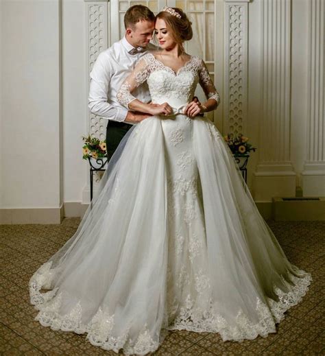 Wedding Dress Detachable Skirt Removable Skirt Bridal Gowns Lace